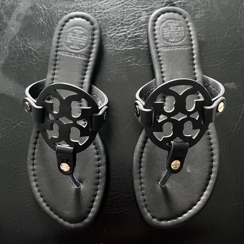 Tory Burch sandals. Size 39. Black.  Brand new. Never worn. TB box included.